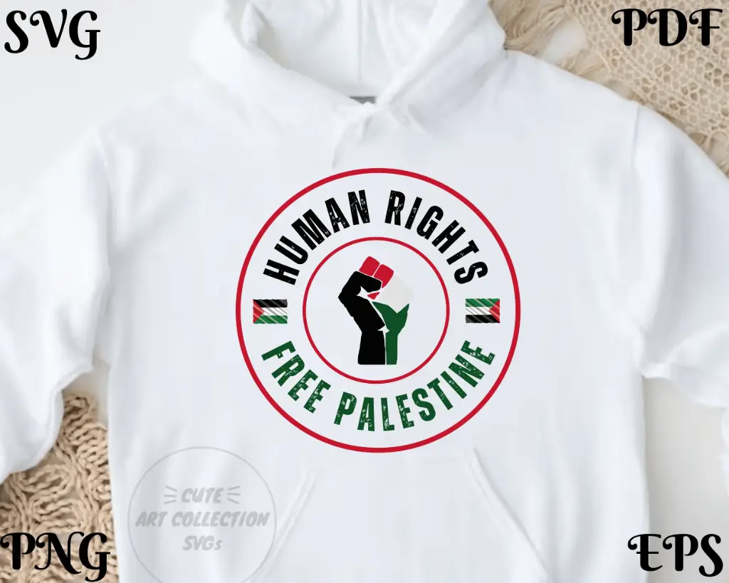 Free Palestine – Human Rights SVG PNG EPS PDF | Digital Download