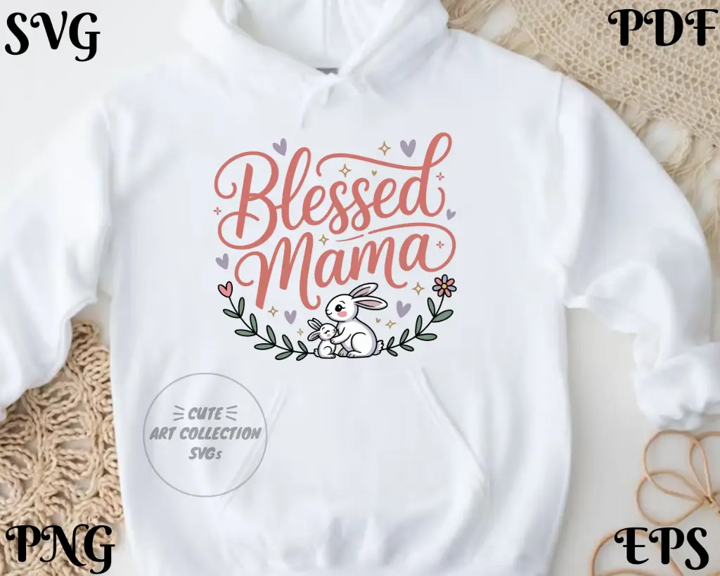 Blessed Mama SVG | Mom Life Digital Design PNG EPS PDF