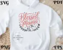 Blessed Mama SVG | Mom Life Digital Design PNG EPS PDF