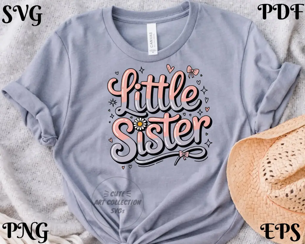 Little Sister SVG PNG EPS PDF | Digital Design Files