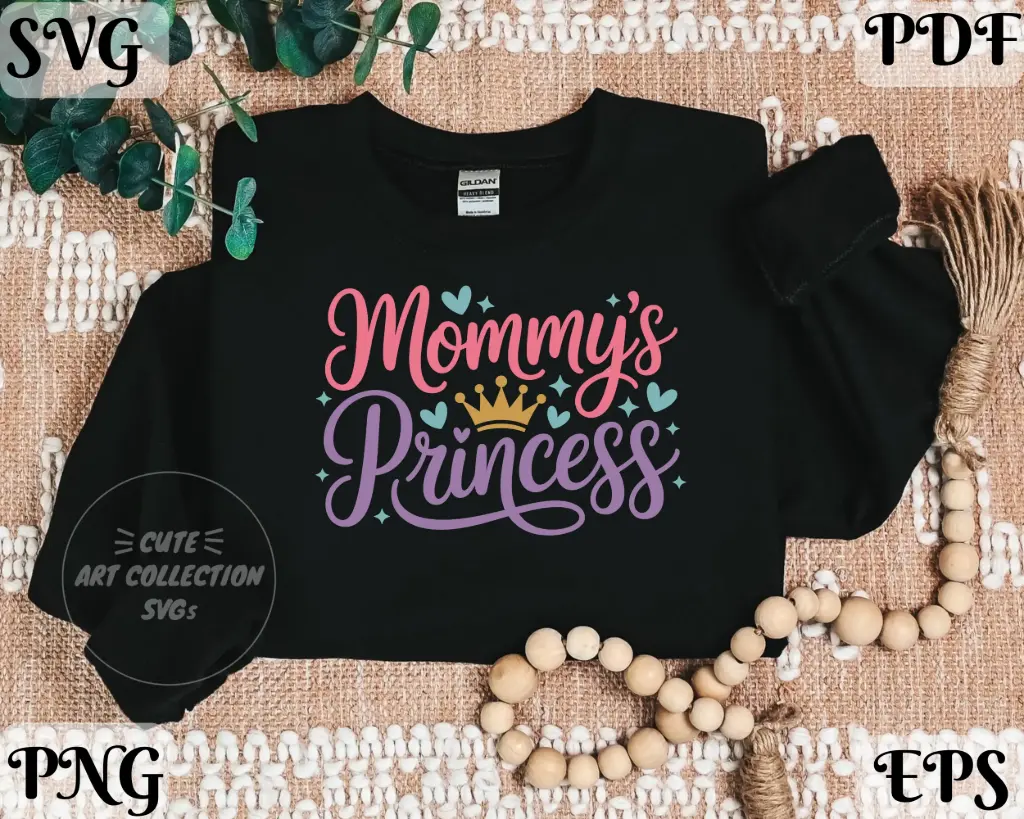 Mommy's Princess SVG – Cute Crown Design for Cricut | PNG, EPS, PDF Digital Files