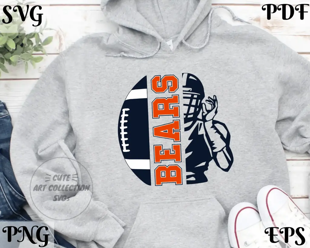 Chicago Football Team SVG | City Sublimation Design PNG – Instant Download