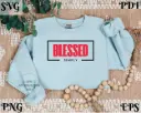 Simply Blessed - Thankful Digital Quote | SVG PNG EPS PDF