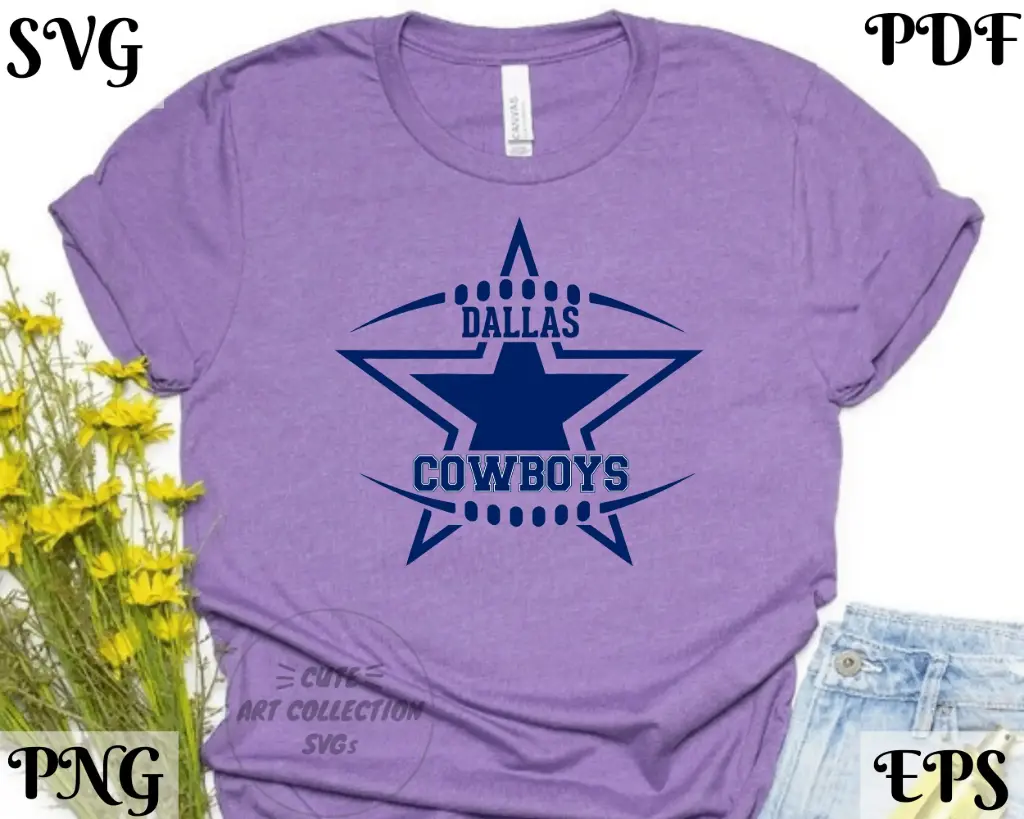 Dallas Football Team Clipart | SVG, PNG, EPS, PDF | Sublimation & Cutting File