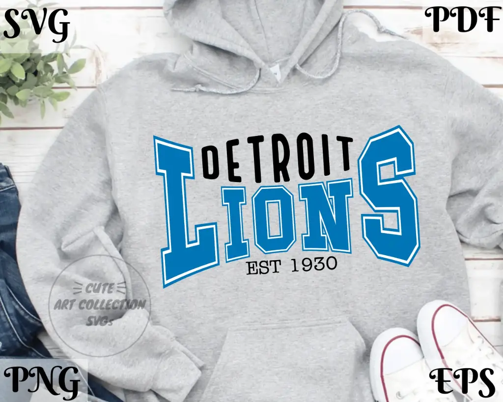 Detroit Football SVG – Gameday Digital File for Cricut & Silhouette