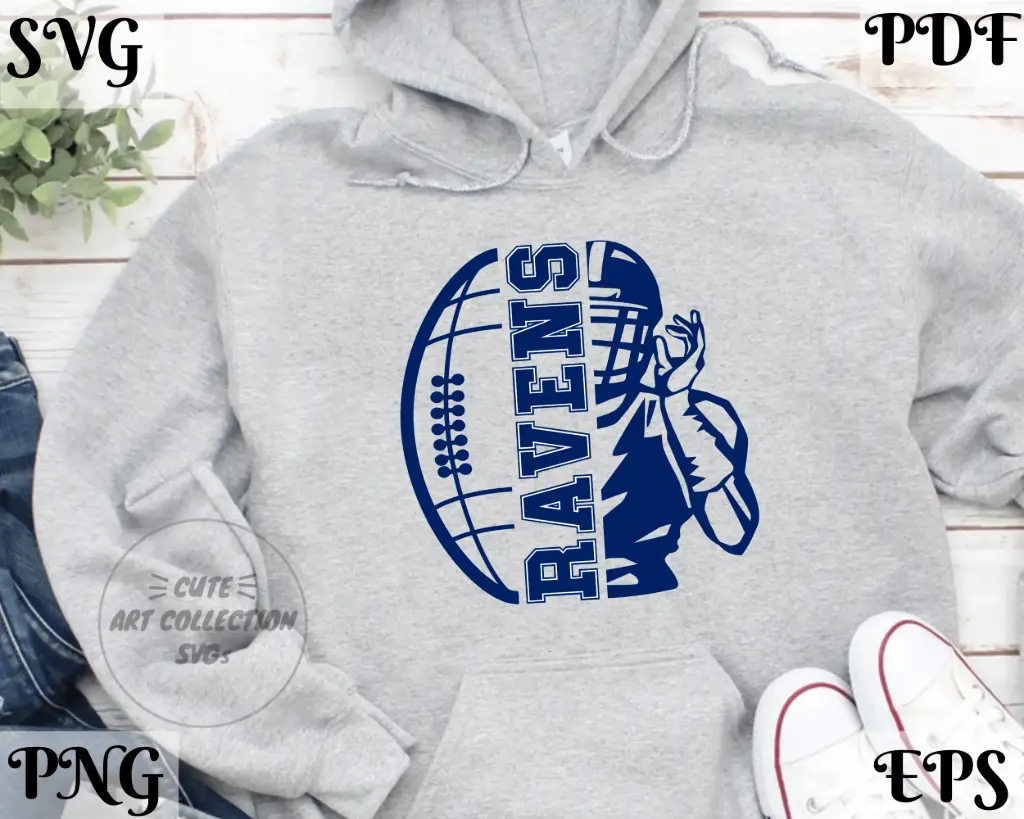 Baltimore Ravens Retro PNG – Game Day Football Sublimation Design