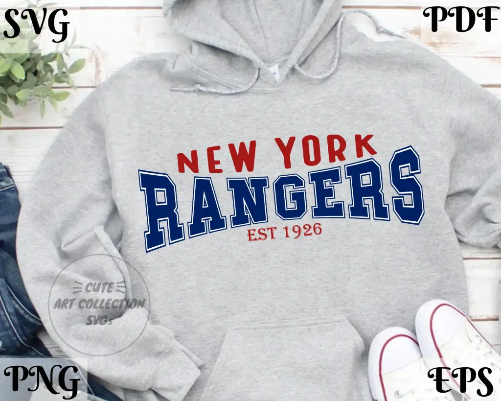 New York Hockey SVG – Vintage NHL Team Cut File & PNG Clipart 