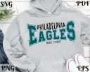 Eagles Football SVG – Retro Game Day Sublimation PNG & Cut Files