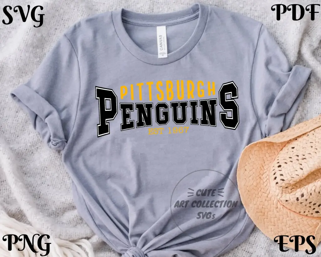 Pittsburgh Penguins SVG & PNG – Hockey Fan Digital Design | Instant Download