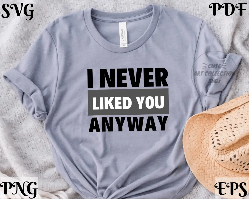 I Never Liked You Anyway SVG | Funny Breakup Quote Cut File