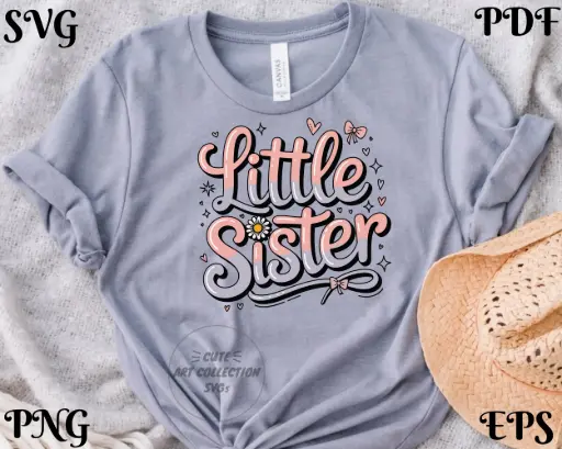 Little Sister SVG PNG EPS PDF | Digital Design Files