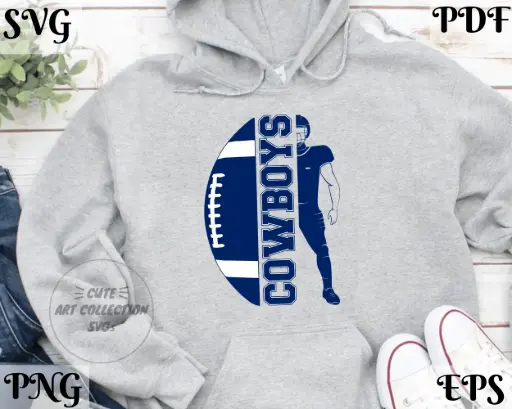 Dallas Football SVG Clipart for Cricut & Silhouette – Sports Fan Design