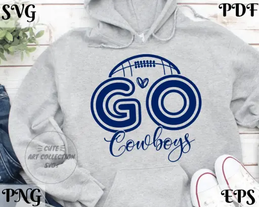 Go Cowboys SVG – School Spirit Cheer Cut File