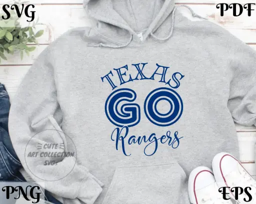 Go Rangers SVG Cheer Design – School Spirit Cut File for Cricut & Silhouette