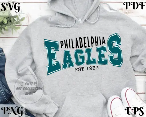 Eagles Football SVG – Retro Game Day Sublimation PNG & Cut Files