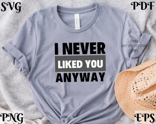 I Never Liked You Anyway SVG | Funny Breakup Quote Cut File