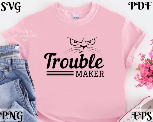 Trouble Maker Fun Digital Design – SVG, PNG, EPS, PDF