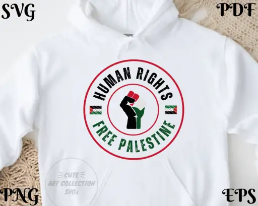 Free Palestine – Human Rights SVG PNG EPS PDF | Digital Download